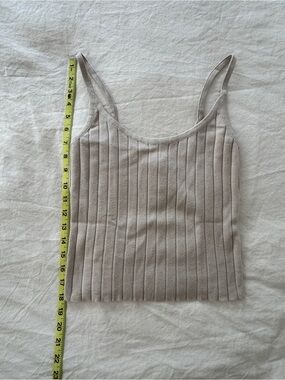 Organic Basics Cotton Soft Knit Rib Tank Top | Sandstone